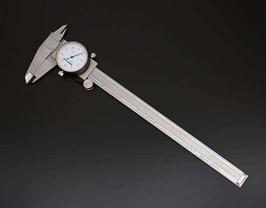 Accusize Industrial Tools 0-8'' by 0.001'' Precision Dial Caliper, Stainless Steel, in Fitted Box, P920-S218