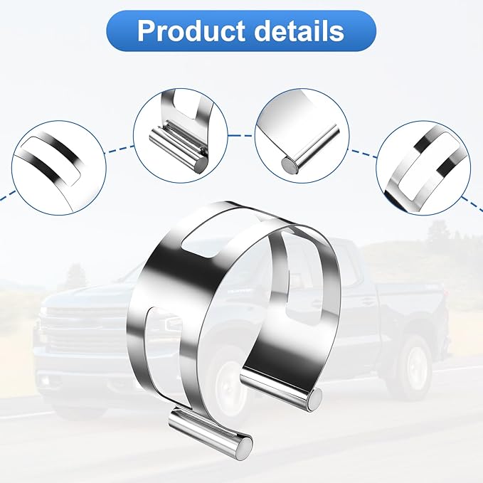 2.5 Inch Stainless Steel Exhaust Clamp, Universal for Welding and Exhaust Pipe Repair (2.5 inches)