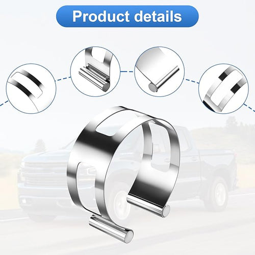 2.5 Inch Stainless Steel Exhaust Clamp, Universal for Welding and Exhaust Pipe Repair (2.5 inches)
