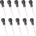 10 PCS Awl Tool Set Scratch Awl for Leather Punch Hole Wooden Handle Scratch Awl Sewing Leather Craft or DIY Handmade Pin Punching Needles, Gourd Shape