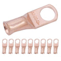 SELTERM 10pcs 6 AWG - 5/16" Stud - Heavy Duty Wire Lugs, Ring Terminals, Battery Cable Ends, 6 Gauge Terminals, UL Bare Copper Eyelets Electrical Terminal Connectors