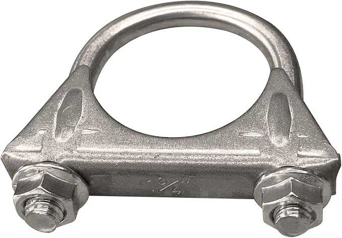 1.75" Universal Heavy Duty Exhaust U Clamp 1 3/4 Inch Stainless Steel Muffer U-Bolt Clamps
