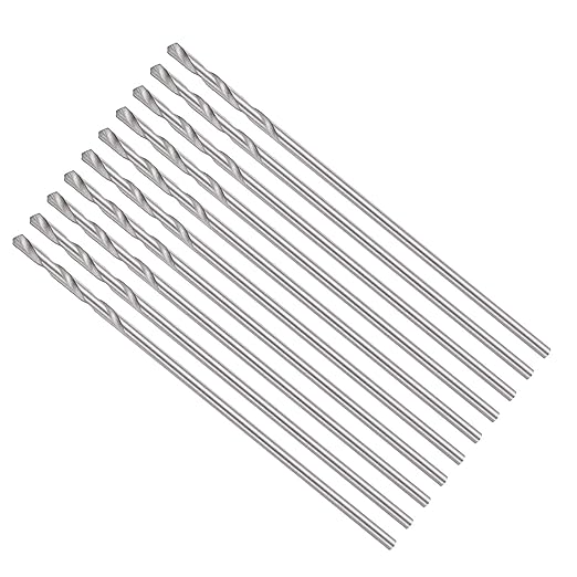 Drill Bit, 0.9mm Cutting Diameter, 4241 HSS 118° Cutting Angle Uncoated Bright Versatile Jobber Bits - (Applications: for Drilling Plastic Wood Soft Metal), 10-Pieces