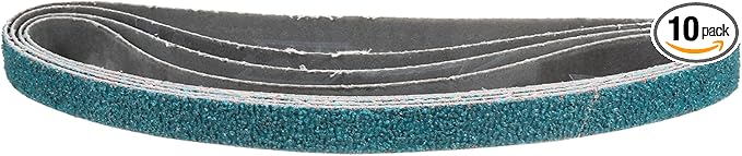 3/8 x 21 Inch Sanding Belt, 10 Pcs 40 Grit Zirconia Knife Sharpener Belts Work Sharpening for Belt Sander Knife Carving Tool Metal Working