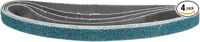 3/8 x 21 Inch Sanding Belt, 4 Pcs 40 Grit Zirconia Knife Sharpener Belts Work Sharpening for Belt Sander Knife Carving Tool Metal Working