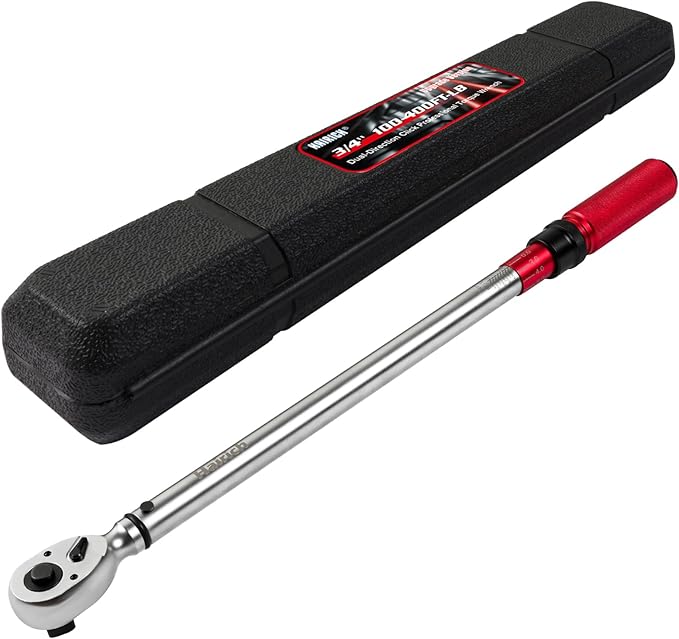 3/4-Inch Torque Wrench, Dual-Direction Adjustable 60 tooth 100-400ft.lb/136-542Nm, Professional Torque Wrench, for Maintenance Tool and Product Assembly