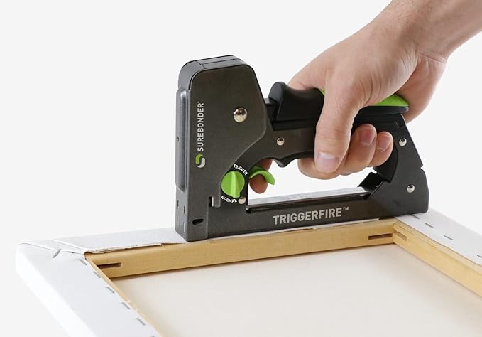 Surebonder TRIGGERFIRE Heavy Duty Narrow Crown Staple Gun with Trigger Mode - Upholstery, DIY, Wood - Uses Surebonder #4 or Arrow T50 Staples - Tool Only (5625)
