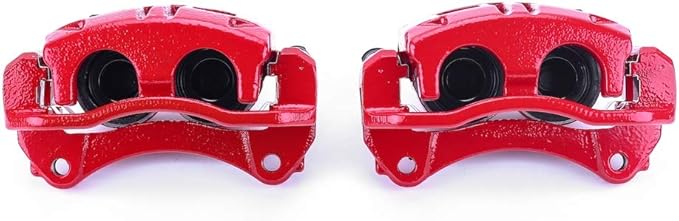 Power Stop Front S4950 Pair of High-Temp Red Powder Coated Calipers For Chevrolet Equinox 2005-2006, Pontiac Torrent 2006, Saturn Vue 2004-2007 [Model Specific]