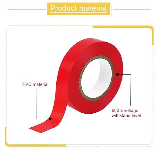 QILIMA Electrical Tape Colors 10 Pack 3/4-Inch by 60 Feet,Lead-Free Flame Retardant Electrical Tape, Adhesive for General Home Vehicle Auto Car Power Circuit Wiring Multicolor(130mic)