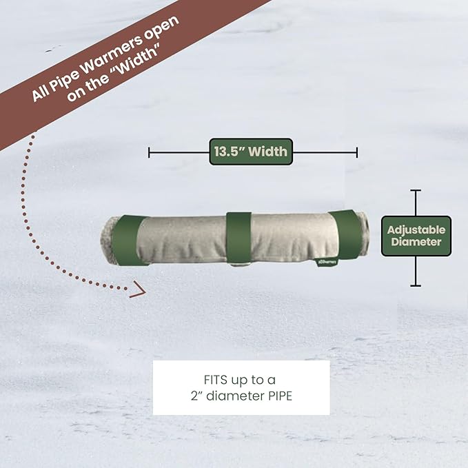 The Original Pipe Insulation Cover (5˚F) Winter Pipe Insulation (UV-Coated),Pump Cover, Sprinkler Irrigation Valve Cover, Backflow Preventer Freeze Protection (9W X 13.5L Roll Cover)