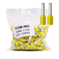Fidioto AWG16 Wire Ferrules Terminals, 250pcs AWG16 Terminal Connector Wire Insulated Cord Pin Ends Terminals for Electric, Industrial, Chemical Industry, Power Control System, etc.