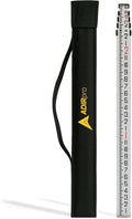 AdirPro 16-Foot Aluminum Grade Rod – 8ths, Dual Sided 5-Section Telescopic Leveling Rod – Bubble Level and Soft Carrying Case Included
