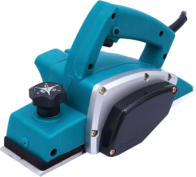 BHTOP Electric Hand Planer, Wood Planer for Woodworking, 3-1/4 Inch Corded Planer with Blades, Edge Guide（1900B）