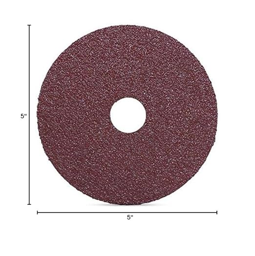 BHA Aluminum Oxide Resin Fiber Sanding and Grinding Discs, 5” x 7/8”, 60 Grit - 25 Pack