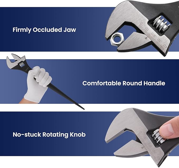 Lichamp 16-Inch Adjustable Construction Spud Wrench