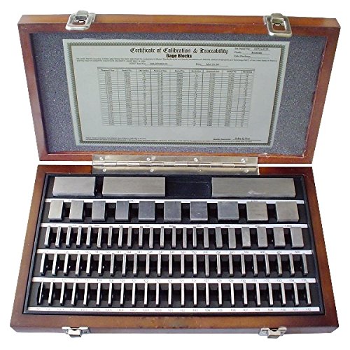 HHIP 4101-0051 81 Piece Square Gage Block Set, AS-0 Grade, Steel