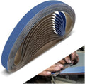 1 x 30 Inch Sanding Belts, 15 Pcs Assorted Grits (40/60/80/120/150), Zirconia Sanding Belts for Metal Polishing, Woodworking, Derusting