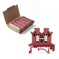 Red UK-2.5B Rail Type Terminal Block Voltage and Current Safety Ground Terminal Block 800V 32A 2.5 Square mm 100 Pack
