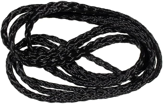 Hollow Braid Polypropylene Rope (5/16 Inch, 500 Feet, Black) - Barrier Rope - Trail Marking, Crowd Control, Golf Courses