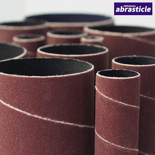18 Pack Spindle Sander Sleeves, Sanding Sleeves for Oscillating Sander, 80 150 240 Assorted Grit Sandpaper, 4-1/2" Length, 1/2",3/4",1",1-1/2", 2", 3" Diameter