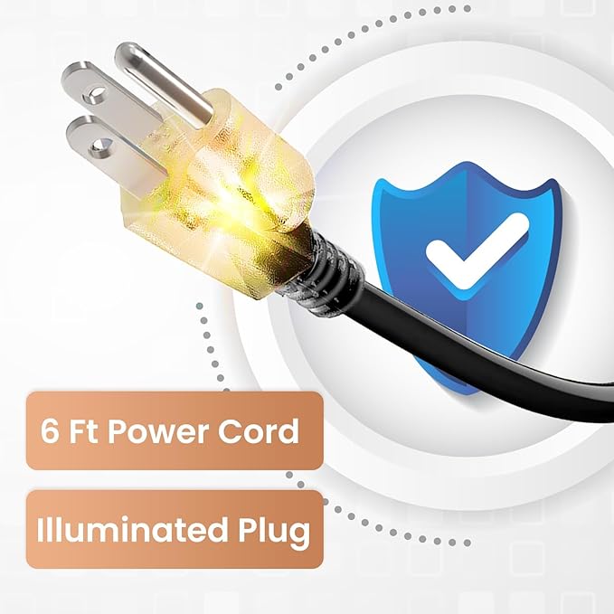 45 FT Heat Tape for Water Pipes Freeze Protection with Thermostat, Electric Heat Trace Pipe Heating Cable Energy-Saving 120V 7W/FT