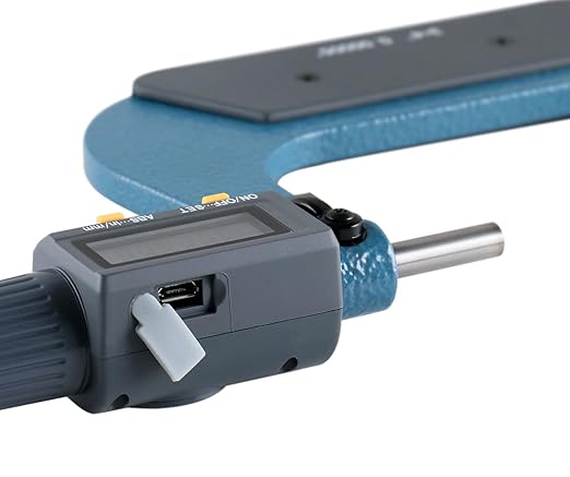 Accusize Industrial Tools 3-4''/75-100 mm by 0.00005''/0.001 mm 2 Key Electronic Digital Outside Micrometer, mm/Inch, Metric/Imperial, Md71-0004