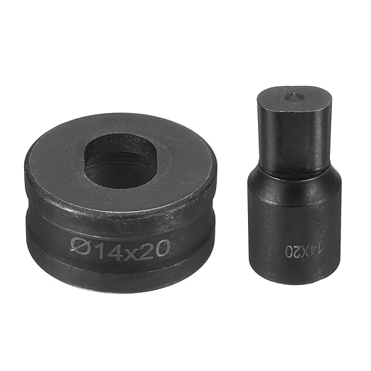 HARFINGTON Hydraulic Hole Punch Die Φ14×20mm Oval Hole 40Cr Steel Electric Punching Kit for CH70 Electric Punching Machine, Black