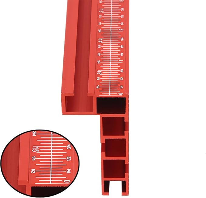 75 T-Track Table Fence System for Woodworking Accessories, Miter Saw Fence with Laser Measure - Fits Portable Table Saws, Band Saws and Cabinet Saws (Fence Only)