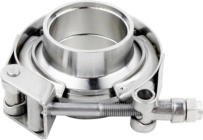 2.25 inch V Band Clamp - 2 sets of Quick Release Vband Exhaust Clamp with Flange Stainless Steel for Automotive exhaust system, turbocharger, downpipe and mufflers (2.25" - 2 Pack)