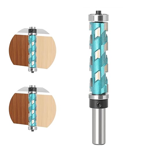 1/2 Shank 2-9/16" Spiral Top Bearing CNC Router Bit Flush Trimming Bit Engraving Router planing Head Wood Cutter Woodworking Tools Carving Cutting Tool