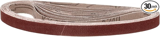 1/2 x 18 Inch Sanding Belt, 30 Pcs 240 Grit Knife Sharpener Belts Work Sharpening for Belt Sander Knife Carving Tool Metal Working