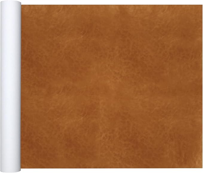 Leather Repair Patch Self-Adhesive Leather Patches for Furniture Couch Sofa Car Seats, PU Vinyl Leather Repair Tape Kit to Fix Office Chairs, Cabinets, Handbags (Brown, 3.9 X 78.7 inch)