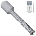 KEENTECH Carbide-Tipped Annular Cutter, 7/16" Diameter x 2" Depth, 3/4" Weldon Shank (2 Flat), High Speed Cutting TCT Mag Drill Bit with Pilot Pin for Harder Material, Stainless Steel, Cast Iron