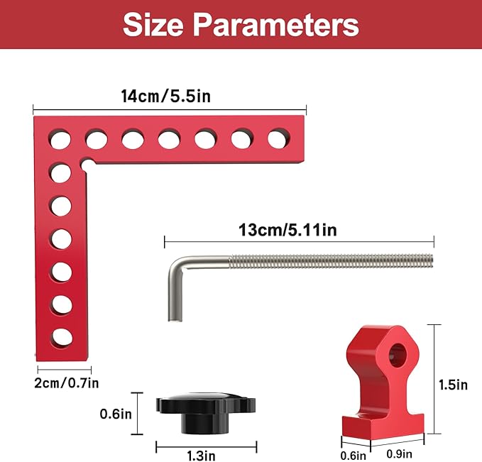 Corner Clamps For Woodworking,90 Degree Clamps Woodworking Tools Aluminum L Type,Positioning Squares Right Angle Clamp For Gluing Cabinets Picture Frames Or Drawers,4 Pack