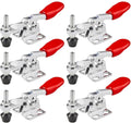 6PCS Toggle Clamp 201A Hand Tool 60 lbs / 27kg Holding Capacity Antislip Horizontal Quick Release Tool
