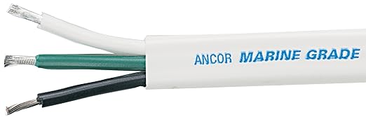 ANCOR MARINE GRADE 131370 Electrical Triplex Tinned Boat Cable (Flat, 12-Gauge, 700-Feet)