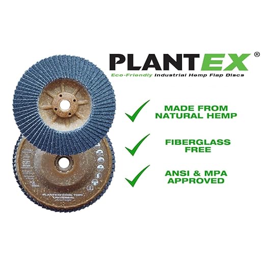 CS Unitec | 93499 | PLANTEX® Spitfire Premium Zirconia Flap Disc - Abrasives for Carbon Steel and Stainless Steel. 6" Diameter, 40 Grit, 7/8" Arbor. (Pack of 10). Made in Germany.