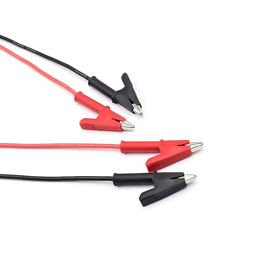 14 Gauge Jumper Wires Alligator Clips to Alligator Clip Heavy Duty Silicone Test Leads Set 2Pcs 39"/1m