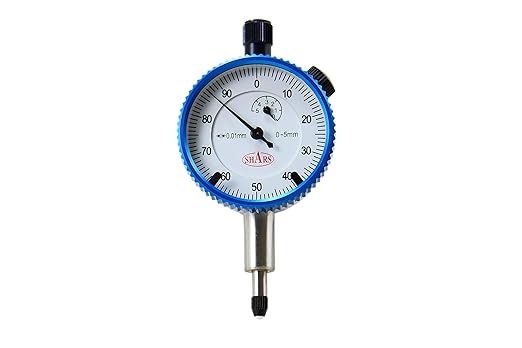 Shars 5mm Dial Indicator White Face .01mm Graduation, AGD1 Lug Back 303-3100A P