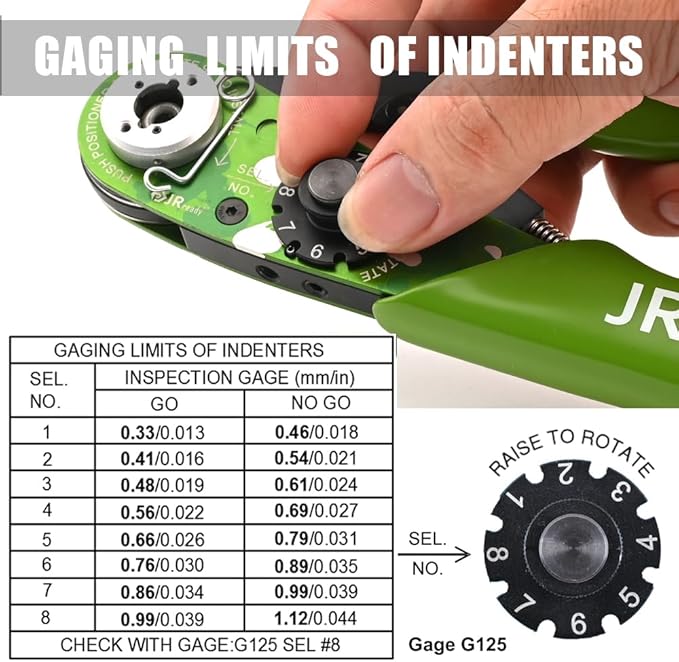JRready ST2119-NEW-AS2G M22520/2-1 Standard Adjustable Indent Crimp Tools AS22520 Series Crimper work all MIL Positioners for the Miniature and Sub-miniature Connector Contacts in Electronic Systems