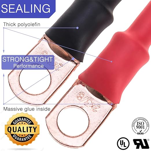 4 FT Diameter 2 Inch 3:1 Heat Shrink Tubing Dual Wall Adhesive Lined Marine Grade Electrical Cable Heat-Shrink Industrial Insulation Wrap Tube Black