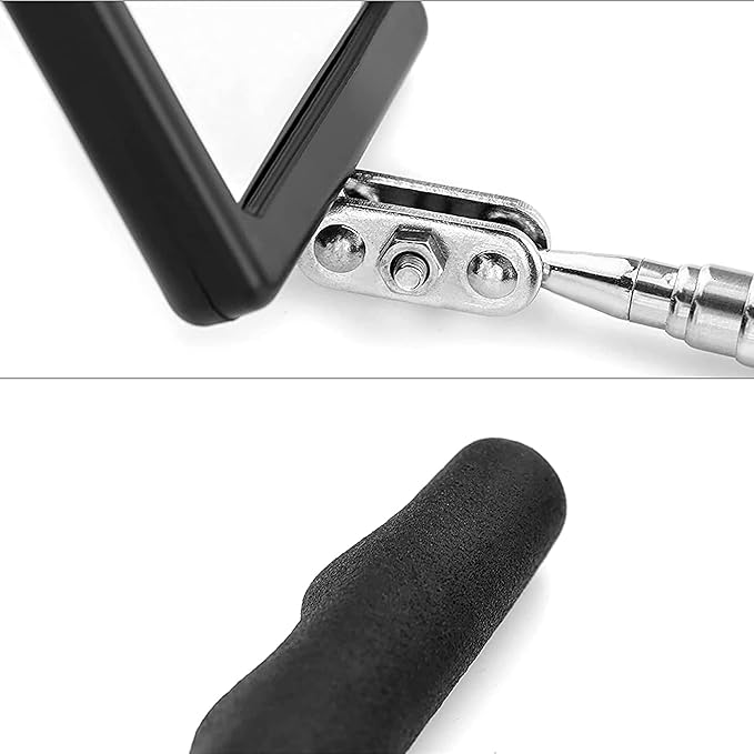 Inspection mirror telescoping with light Mirror practical addition to car repair, and anyone's toolbox Inspection Tool for Checking Vehicle, and Other Small Parts Extended (Inspection mirror-6PCS)
