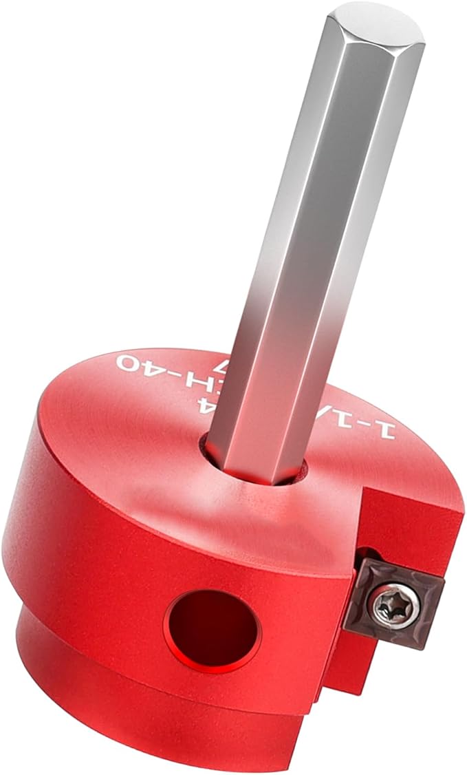 1-1/2'' PVC Pipe Reamer, Plastic Fitting Reamer, Removes Leftover Pipe and Solvent Cement Residue, Compatible with Standard 1/2" Drill, for Use with Schedule 40 PVC, CPVC, or ABS Fittings