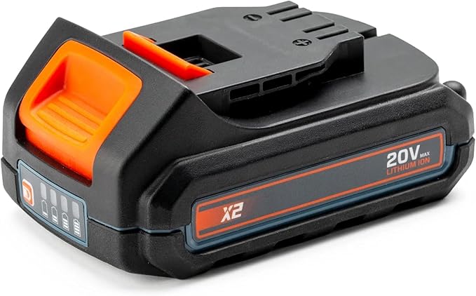 SENIX B25X2 20 Volt Max* 2.5 Ah Lithium-ion Battery for X2 Series Lawn and Garden and Cordless Power Tools, Fade-Free, Battery Indicator Lights