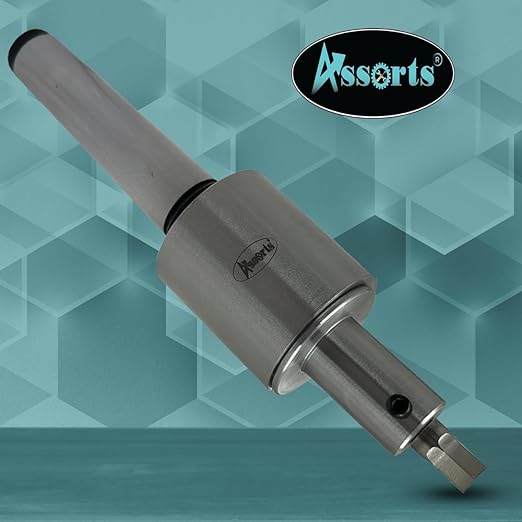 ASSORTS Precision Rotary Broach Holder with MT3 Shank (M12 x 1.75 Drawbar) – Includes 7-Piece HSS Hex Punch Set for CNC, Lathe, Milling & Drilling Machines