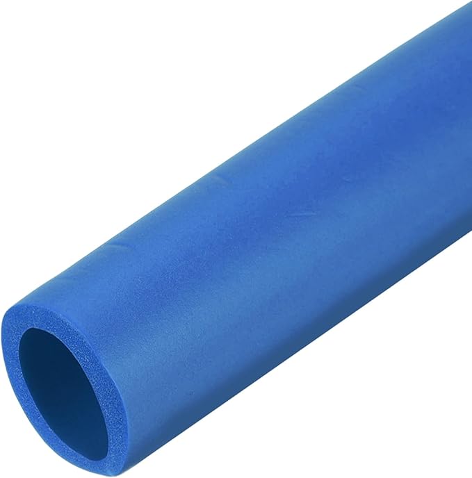 uxcell Pipe Insulation Tube Foam, 1" ID x 3/16" Thick x 1.64ft Foam Pipe Cover Non-Slip Hollow Tubing Guitar Air Conditioner Stand Fitness Equipment Handles, Blue