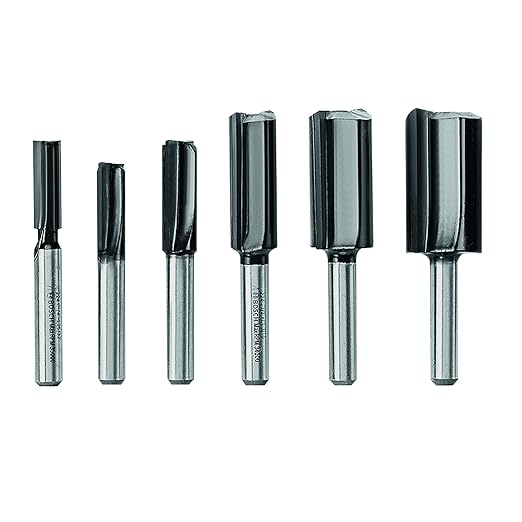 BOSCH RBS006SBS 6-Piece (Universally Compatible Accessory) Carbide-Tipped Groove Cutter Router Bit Assorted Set