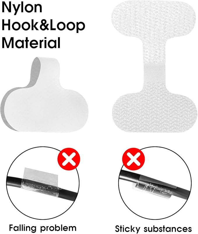 40 Pcs Cable Labels Hook and Loop Cable Labels Self Adhesive Writable Cable Wraps Paste Wire Tags Mini Waterproof Cable Tags for Electronics Computers Management Organizer Identification