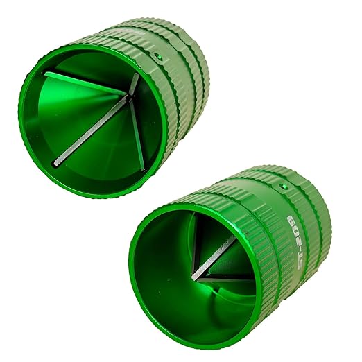 Professional Pipe Reamer & Deburring Tool - Dual Sided Chamfer Tool for 1/4" to 1-5/8" Pipes - Works on Copper, PVC, PPR, Brass, Aluminum, Metal - Essential Plumbing & HVAC Tool