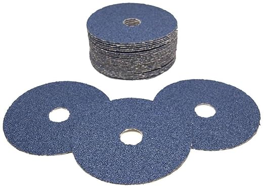 Benchmark Abrasives 5 Inch Sanding Discs Resin Fiber Zirconia Grinding Disc for Grinding, Stripping on Wood, Fiberglass, Steel, Metal, 7/8" Arbor Angle Grinder Sanding Disc, 25 Pack - 36 Grit